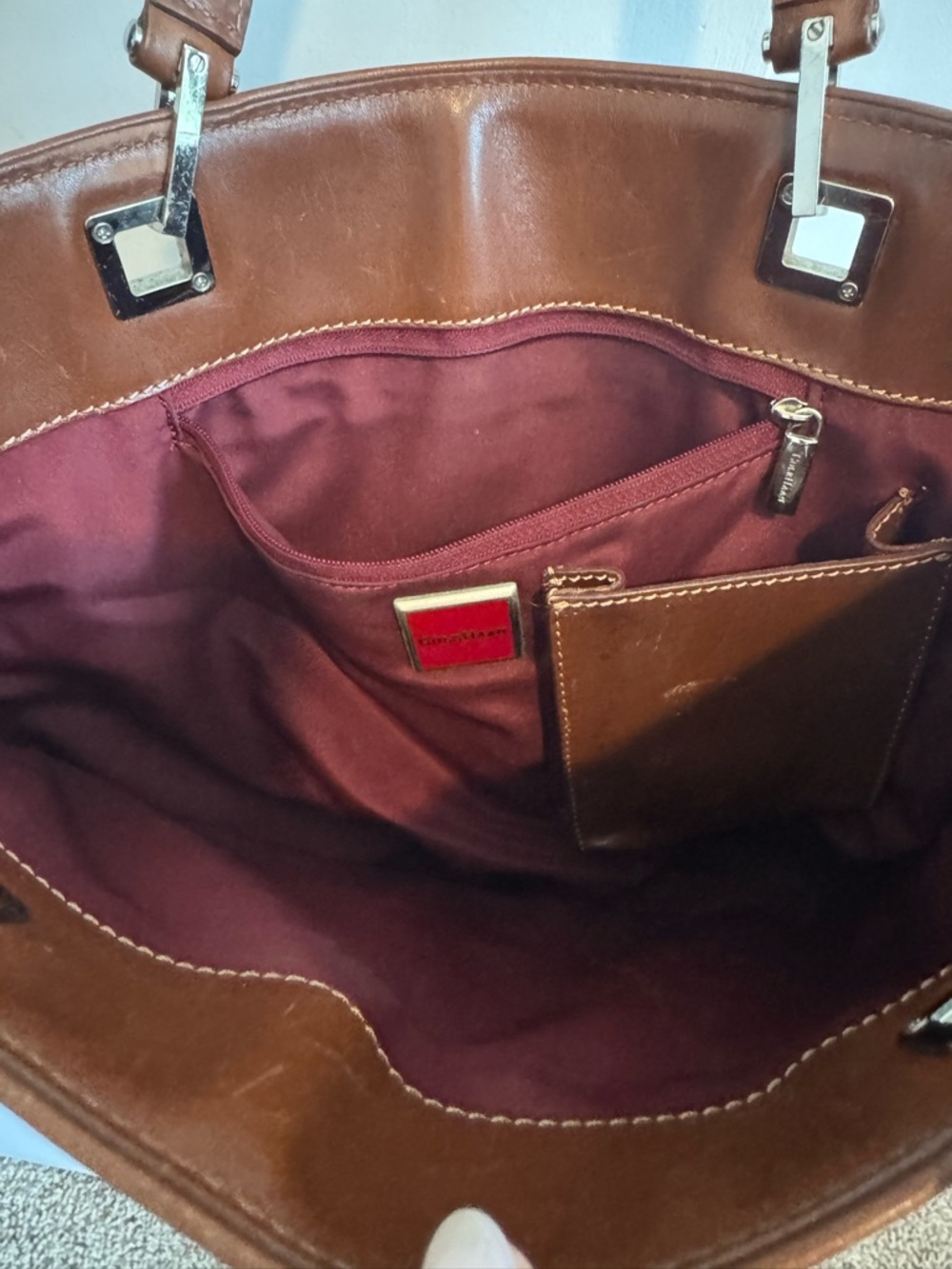 Cole Haan Brown Leather Shoulder Bag - Picture 5 of 7